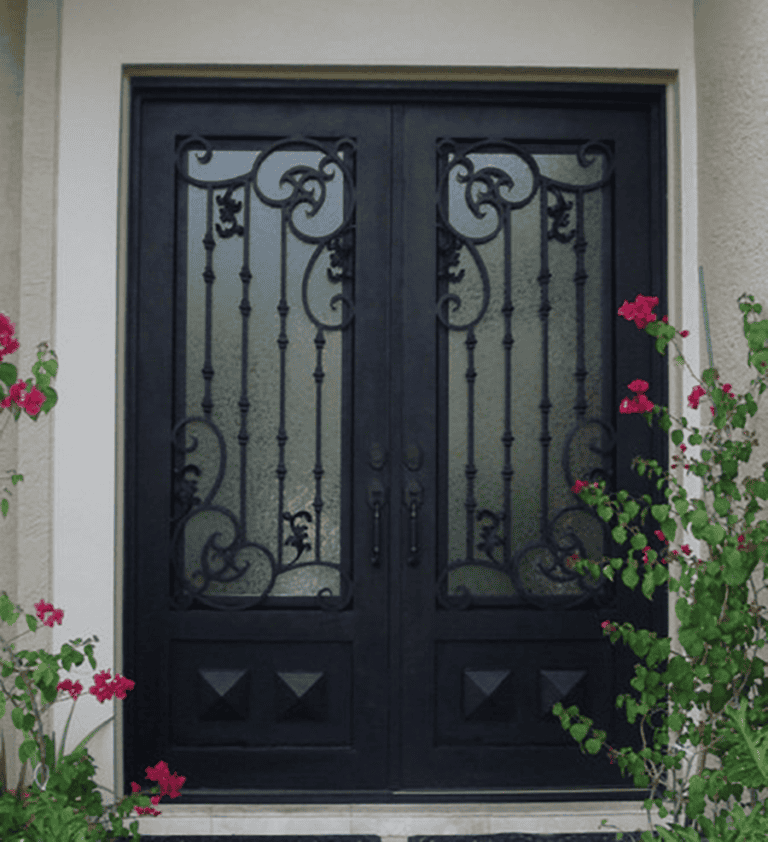 Bold Wrought Iron Front Entry Door | Monarch Custom Doors