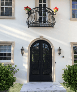 Wrought Iron Arched Double Door