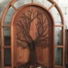 Hand-Carved Wood Door