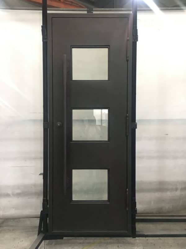 contemporary iron door interior view