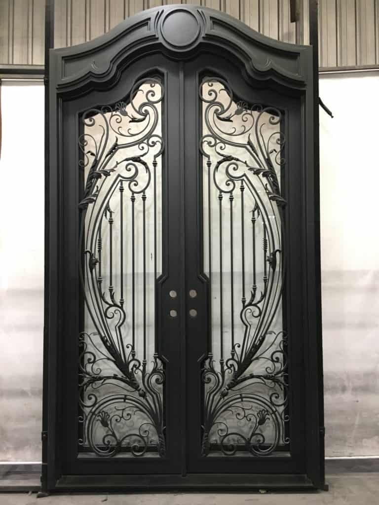 Exquisite Wrought Iron Door With Enhanced Jamb Monarch Custom Doors   EL5045 768x1024 