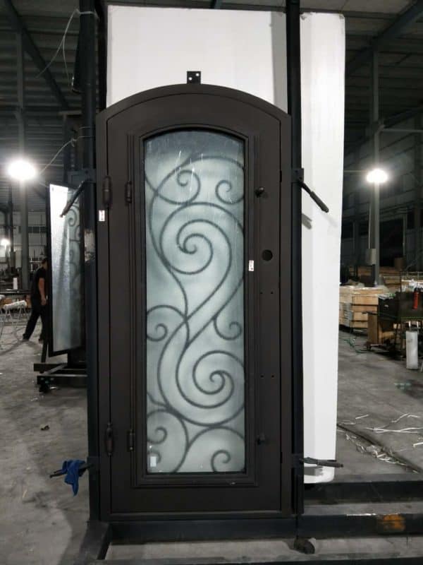 Pacific Coast wrought iron door interior view